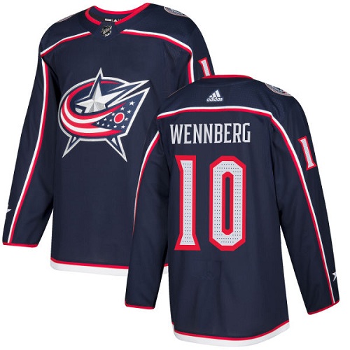 Adidas Blue Jackets #10 Alexander Wennberg Navy Blue Home Authentic Stitched Youth NHL Jersey